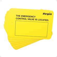 Regin Emergency Control Valve Location Plate (8) REGP98