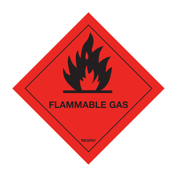 Regin Flammable Gas Warning Diamond (1)
