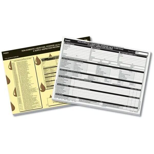 Regin Non-Domestic Oil Storage And Supply Inspection Pad Regpo23