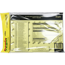 Regin Oil Fired Pressure Jet Appliance Service And Commissioning Pad Regpo11