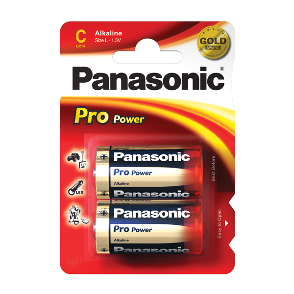 Regin Panasonic Alkaline Batteries 2 X C (Lr14) 1.5Volt Regec2