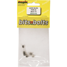 Regin Quick Blow Glass Fuse - 20Mm 1A (Pack Of 3) Regq140