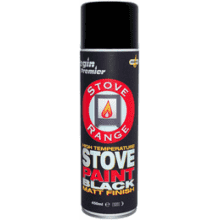 Regin Stove Range - Stove Paint - Black - 450Ml Regst15