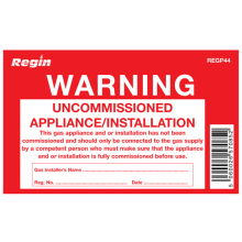 Regin Uncommissioned Appliance Tag (8) Regp44