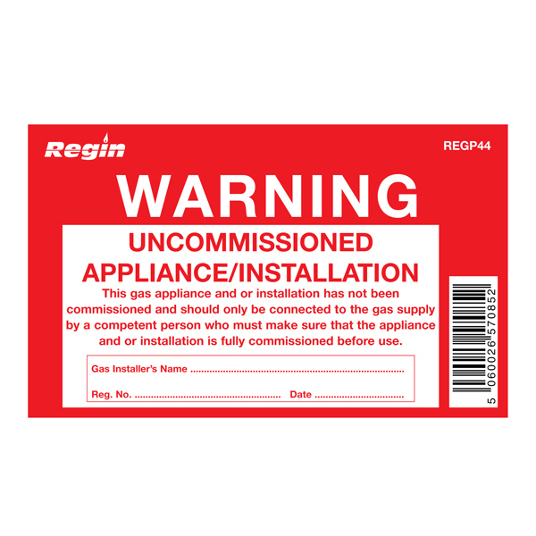 Regin Uncommissioned Appliance Tag (8) Regp44