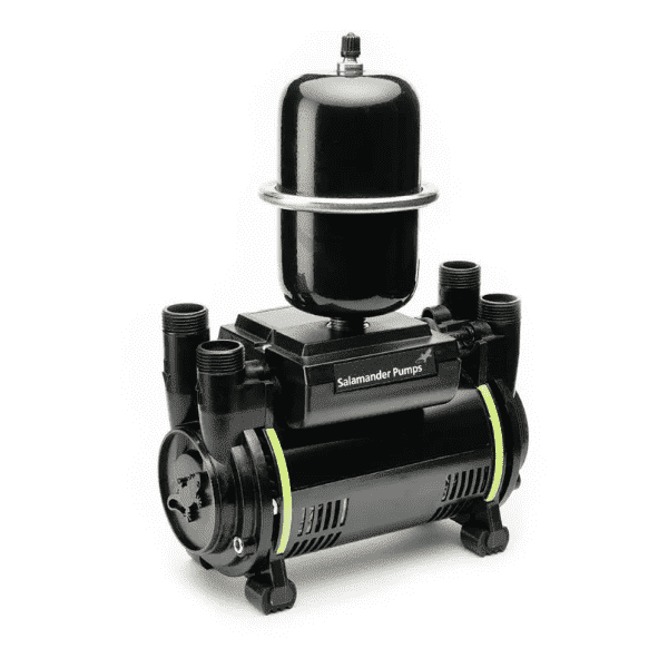 SALAMANDER BATHROOM TWIN UNIVERSAL PUMP 2.6 BAR NEGATIVE HEAD CT80BU