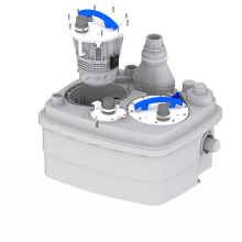 SANICUBIC PRO 2 COMMERCIAL PUMP UNIT FOR UP TO 4 WC'S OLD CODE 6102 NEW CODE 30011
