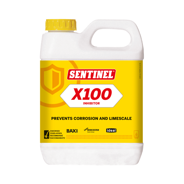 SENTINEL X100 1L INHIBITOR TREATS UP TO 100L (SINGLE BOTTLE) X100L-12X1L-EXPA