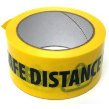 Social Distancing Yel/Black Tape 48mm x 33m