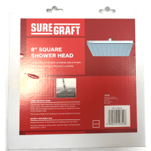 SUREGRAFT 8IN SQUARE SHOWER ROSE ABS