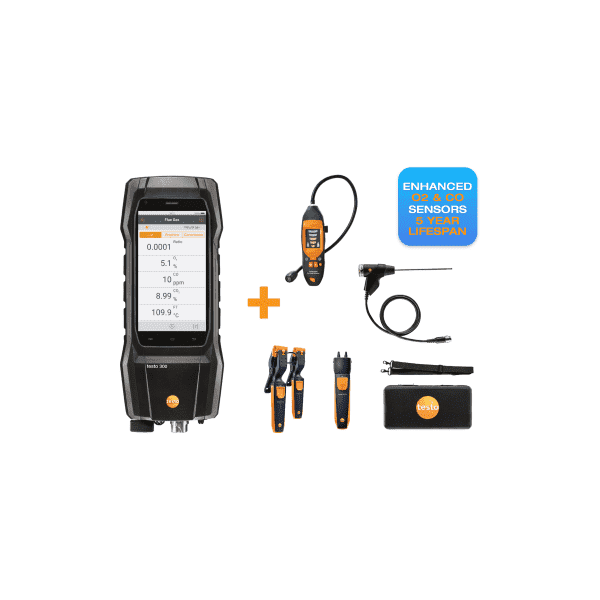 Testo 300+ Flue Gas Analyser Ultra Smart Kit 300564 3004 02