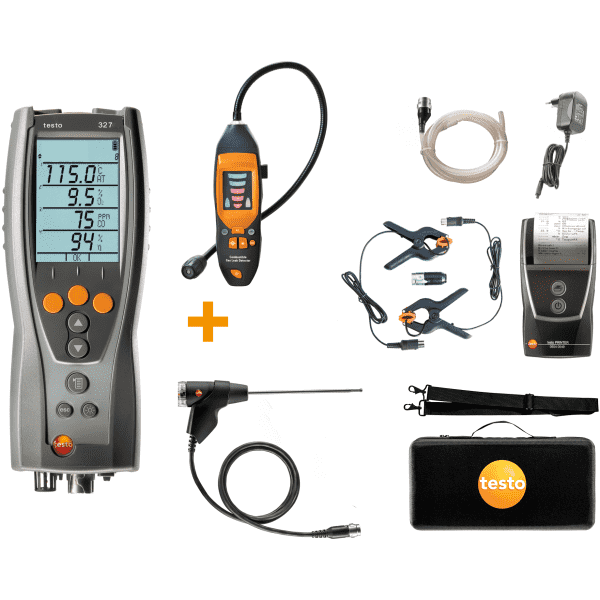 Testo 327 Flue Gas Analyser Advanced Kit with 316i Leak Detector