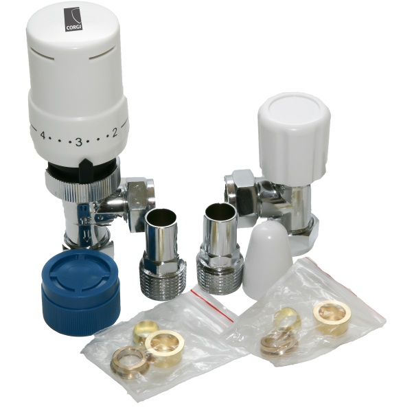 Tower 10-15Mm Angled Cp Trv Pack Incl Lockshield White Head Trvpack