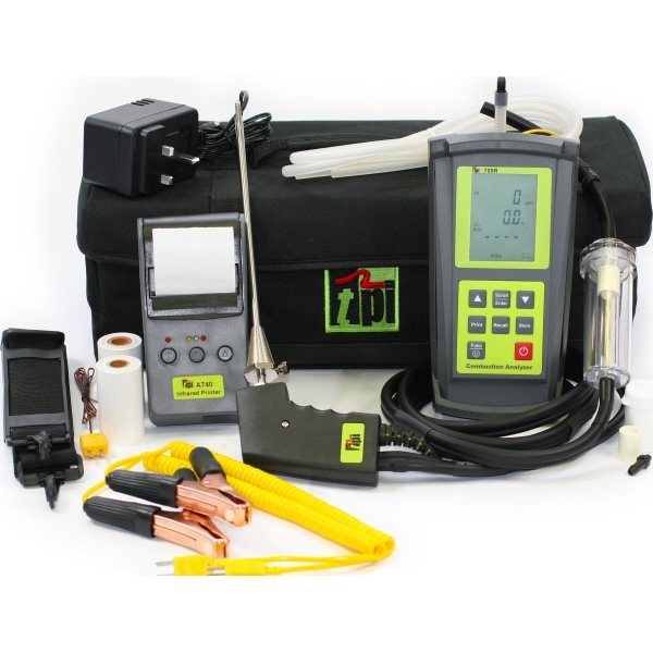 TPI 709R Combustion Analyser Kit 2 with CK21M Clamps