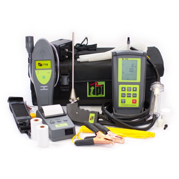 TPI 709R Kit 4 All Standard Accessories and includes IR Printer, Pipe Clamps, Gas Sniffer