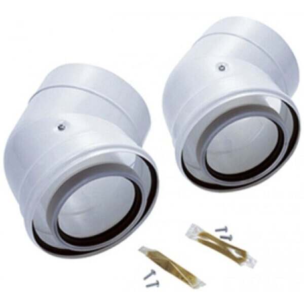 Vaillant Ecotec 45 Degree Elbow Pair 100Mm 303911