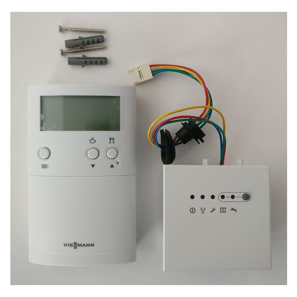 VIESSMANN VITOTROL 100 7 DAY 2 CHANNEL WIRELESS PLUG IN PROG ROOM STAT 7537234 *FOR 100 RANGE ONLY*