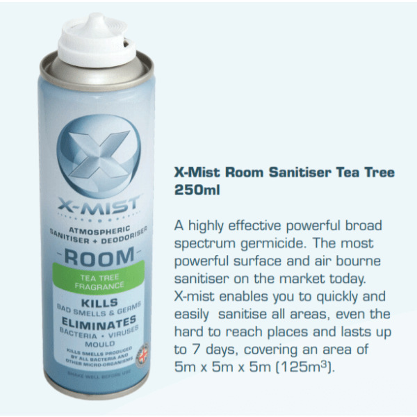X Mist Room Sanitiser 250Ml 7 Day Protection